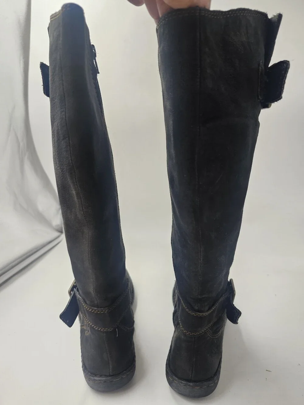 b.o.c. by Born Austin Tall Black Leather Riding Boots Sz 10